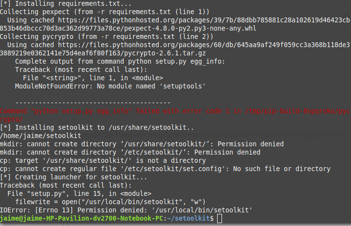 instalation error in linux mint · Issue #726 · trustedsec/social ...