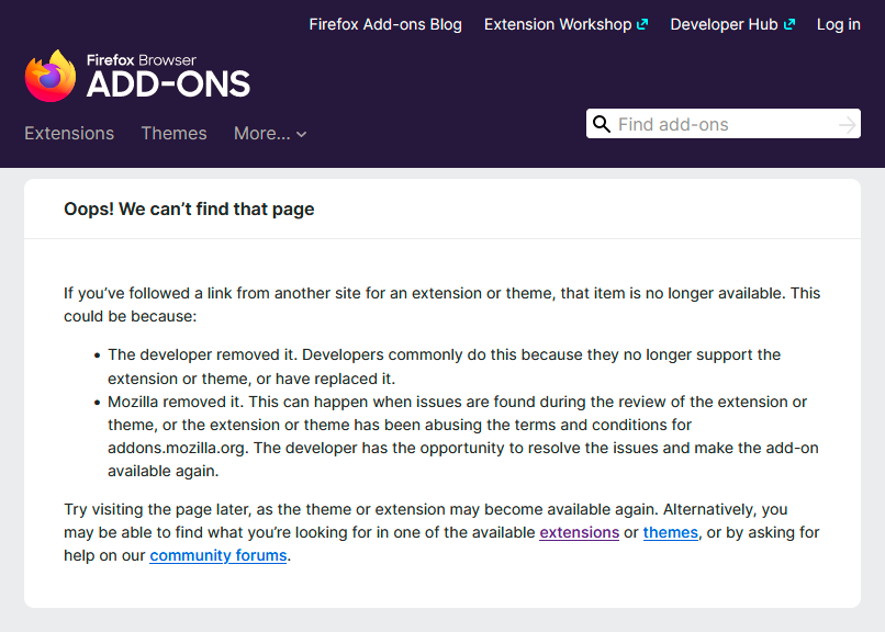 Firefox addon page is dead · Issue 9115 · rufflers/ruffle · GitHub