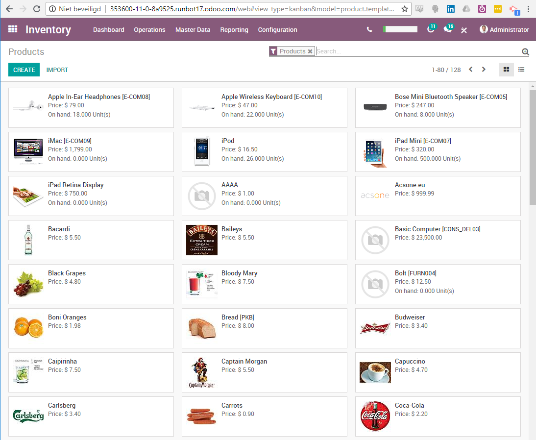 Inventory product images not showing in listing (Kanban view) · Issue