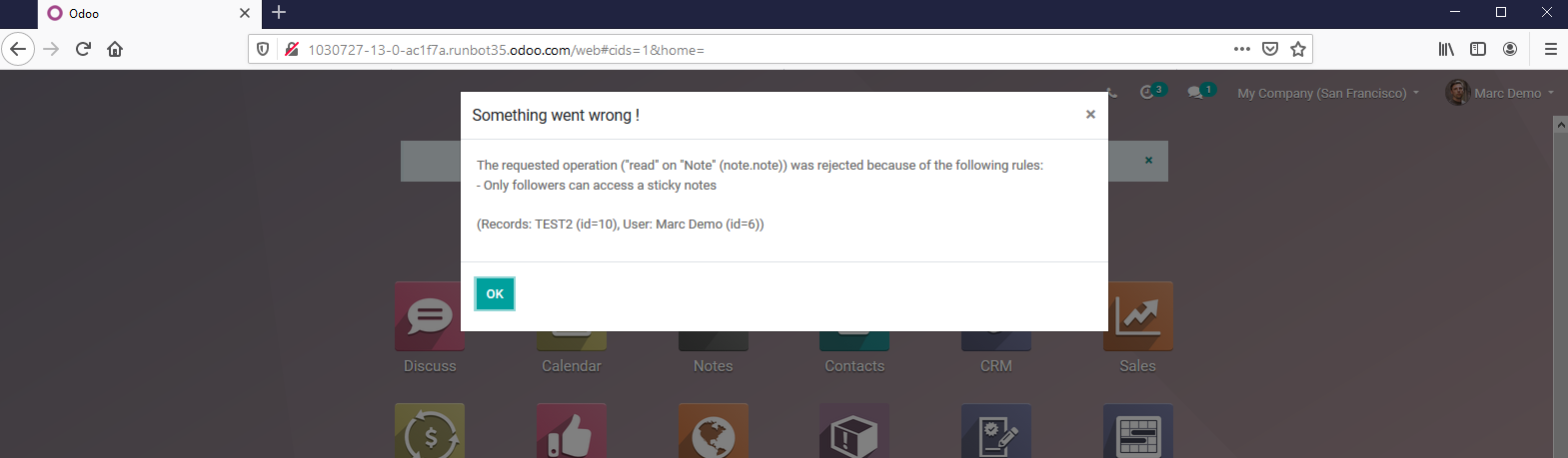 [13.0] internal server error on notes after follower removal · Issue ...