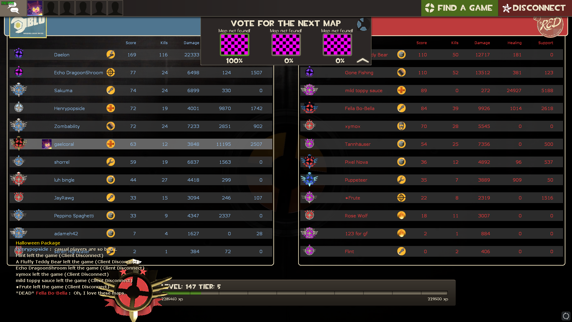 [TF2] When the map voting appears, the maps come up with "Map not found