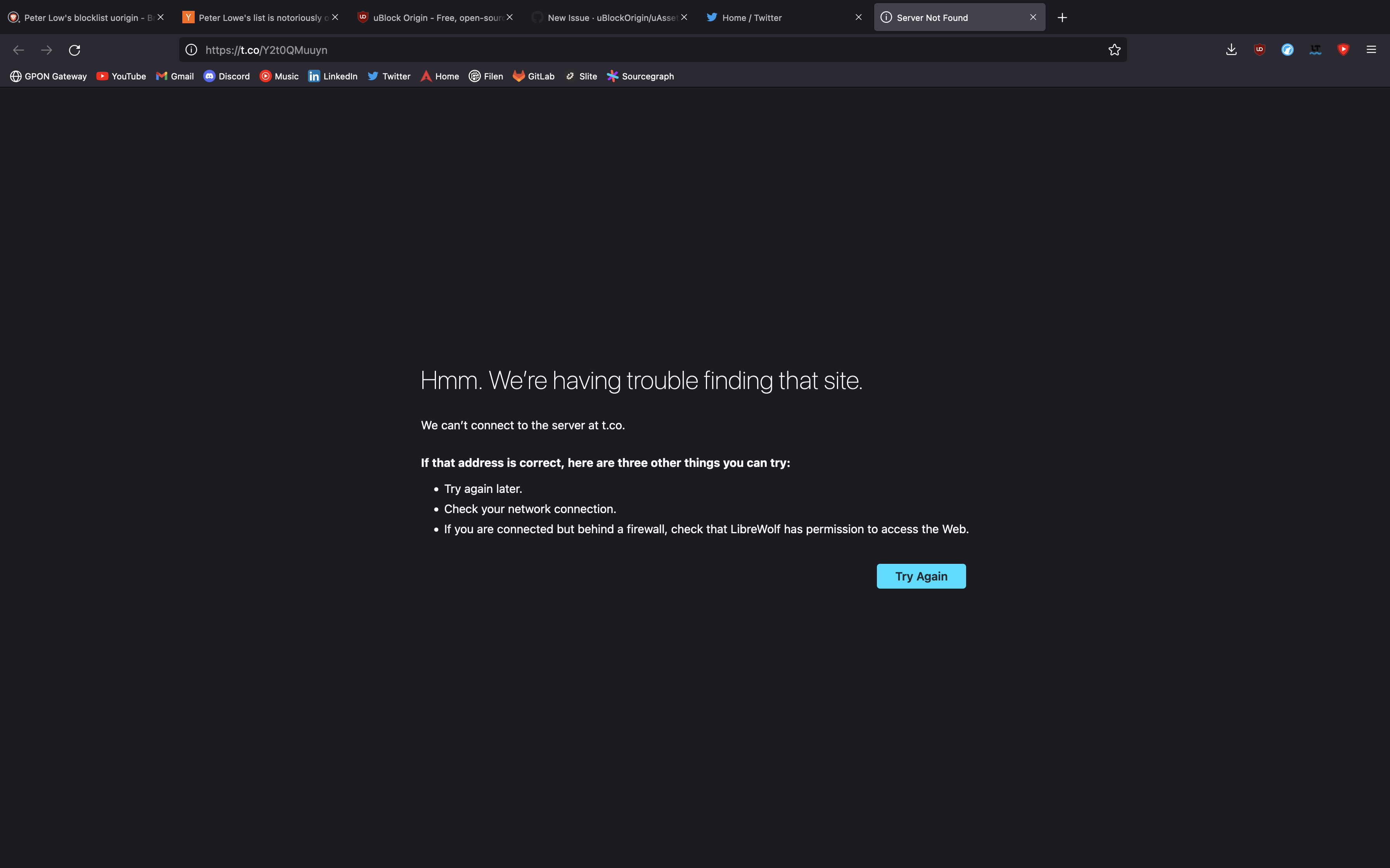 Twitter generated URLs can't be accessed · Issue #13207 · uBlockOrigin ...
