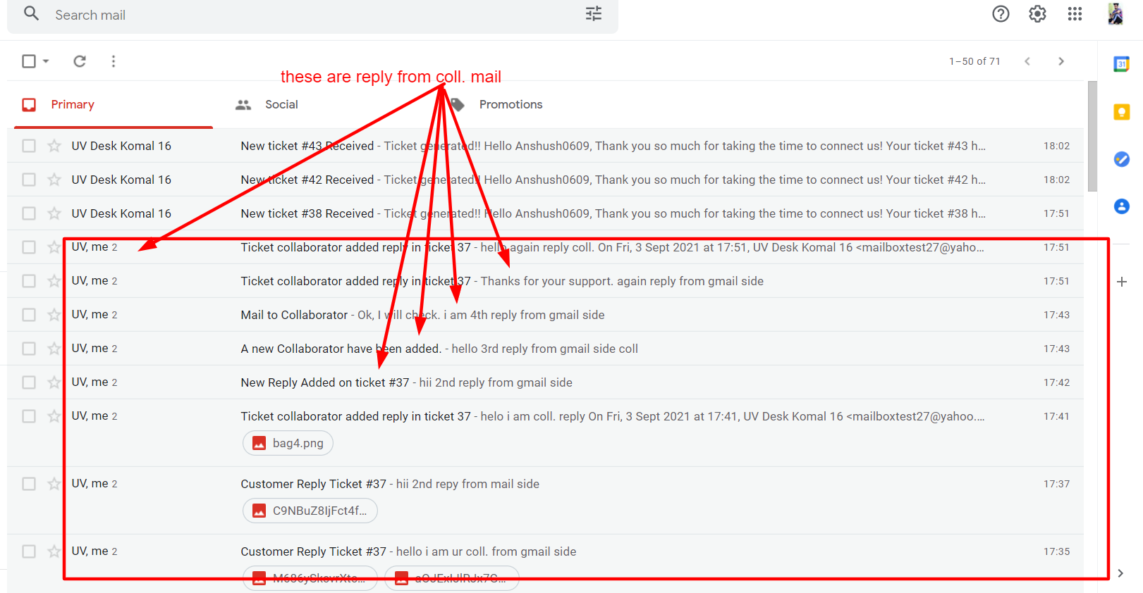 When Added Collaborator from customer and agent, admin side with using ...