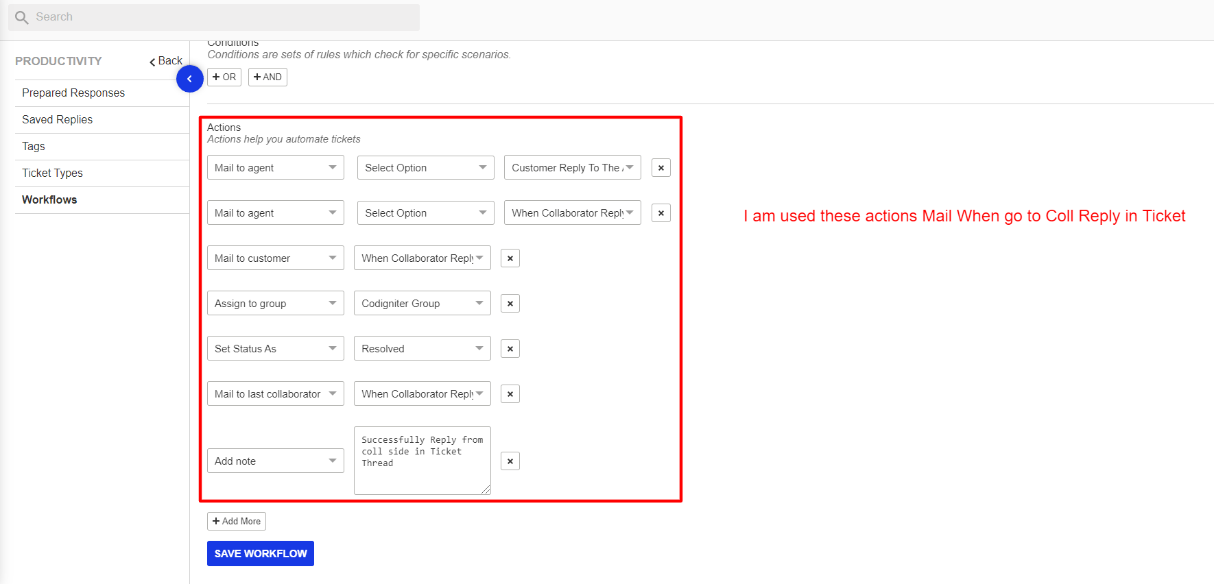 When Added Collaborator from customer and agent, admin side with using ...