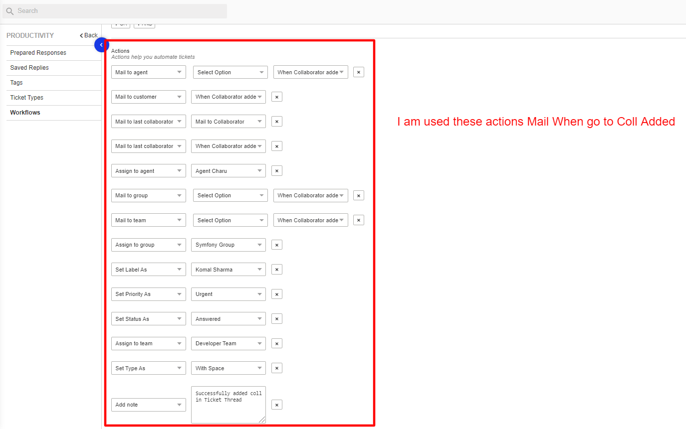 When Added Collaborator from customer and agent, admin side with using ...