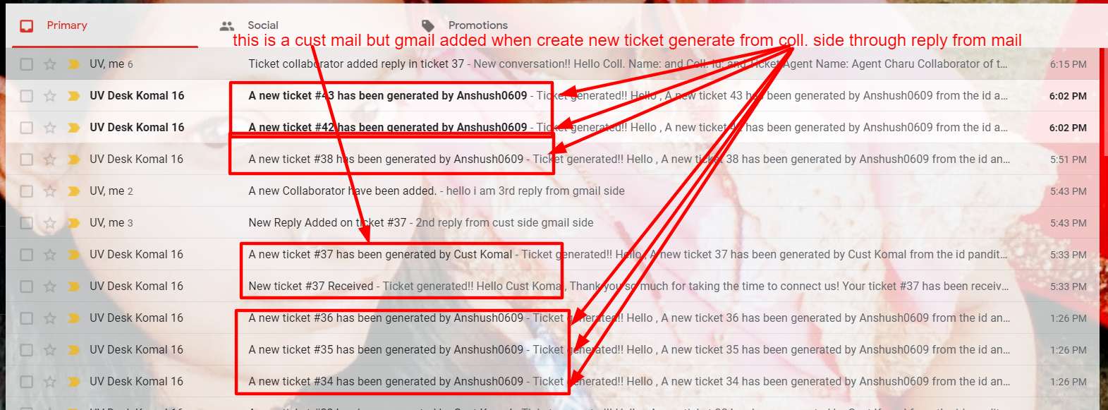 When Added Collaborator from customer and agent, admin side with using ...