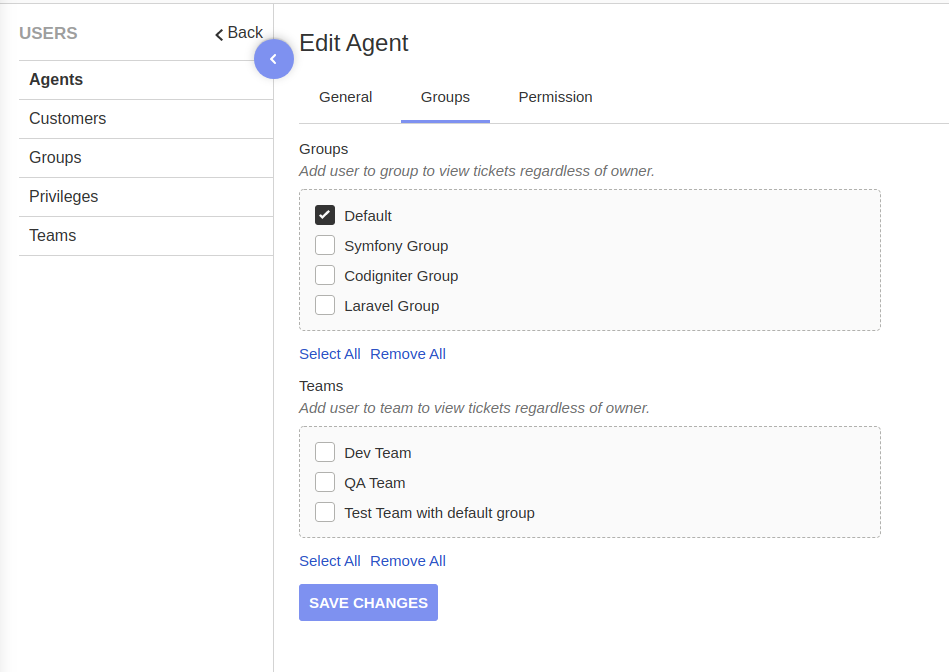 When used group access of agent and click on ticket after showing an ...