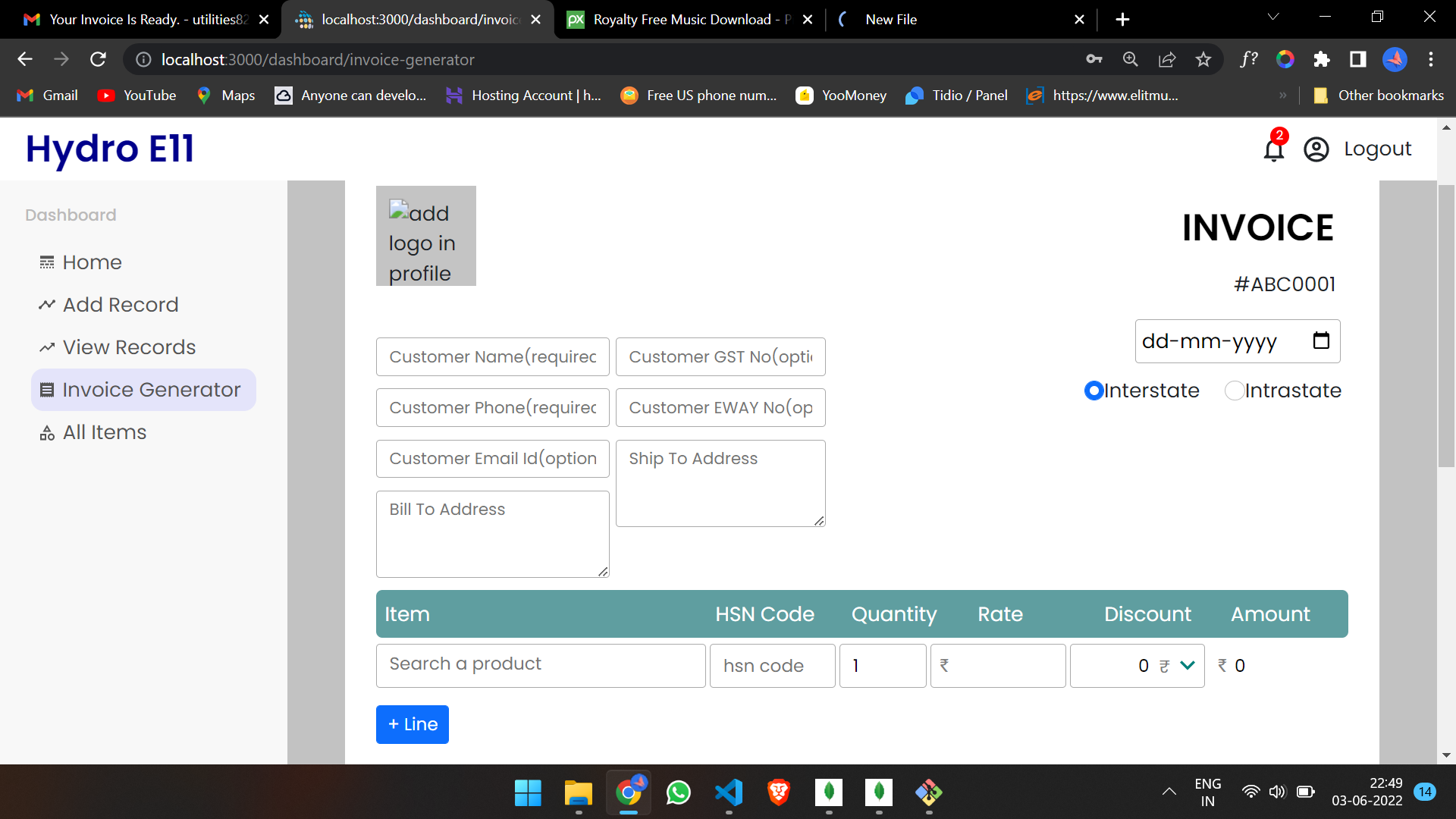 Github Niranjanba Invoice Generator Invoice Generator Is An