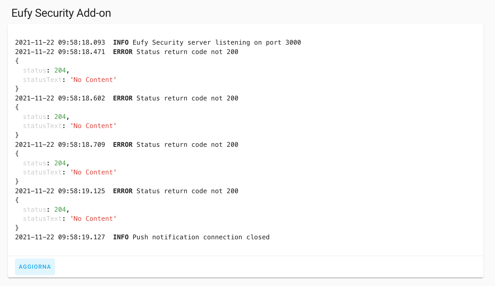 ERROR Status return code not 200 · Issue #128 · fuatakgun/eufy_security ...