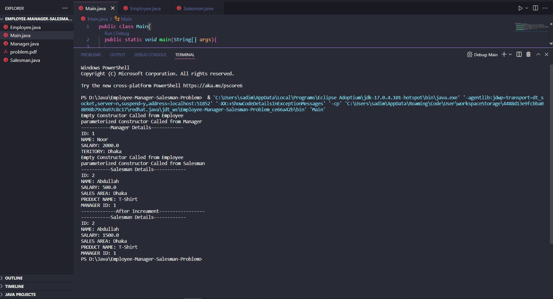 GitHub - NoorMohammadTalukder/Inheritance-Problem-Java