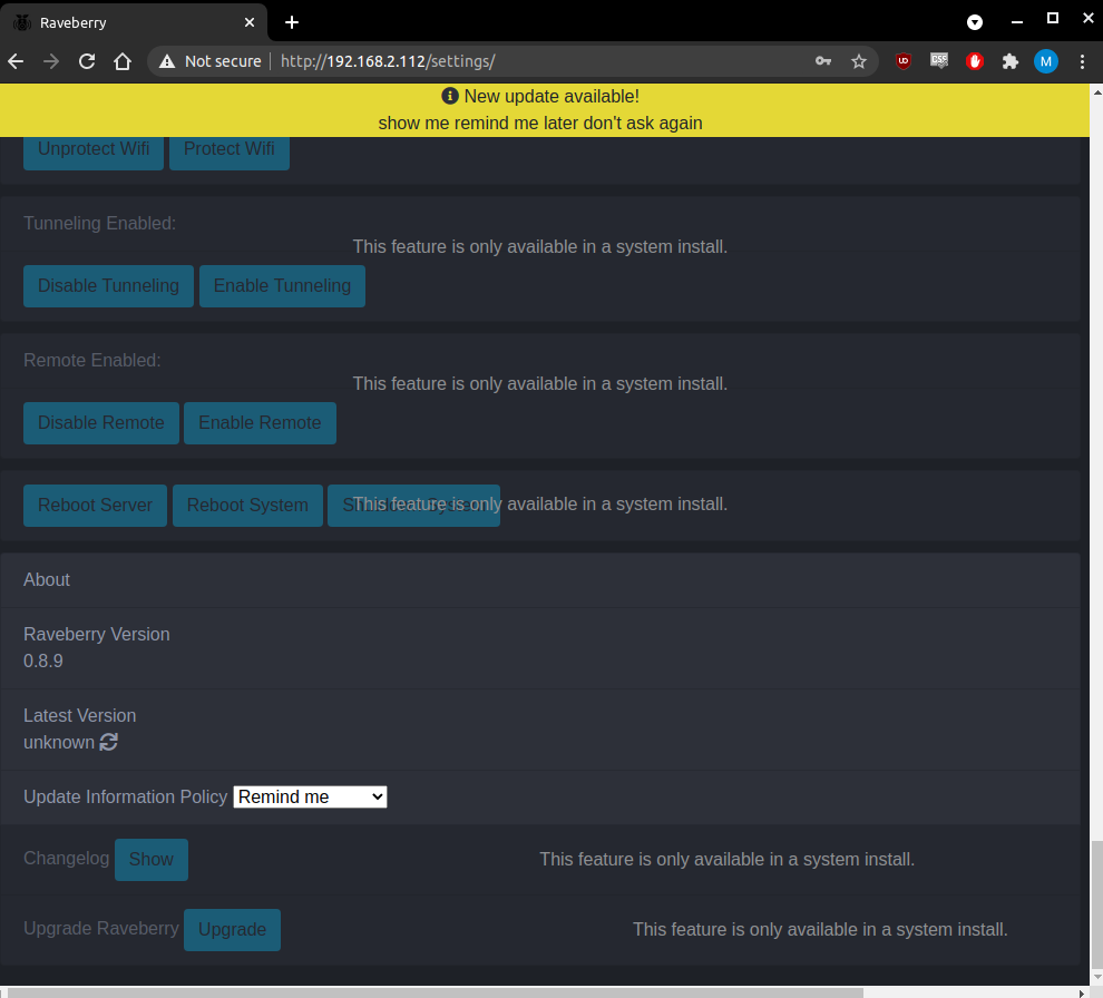 0.8.9 - Update error... · Issue #109 · raveberry/raveberry · GitHub