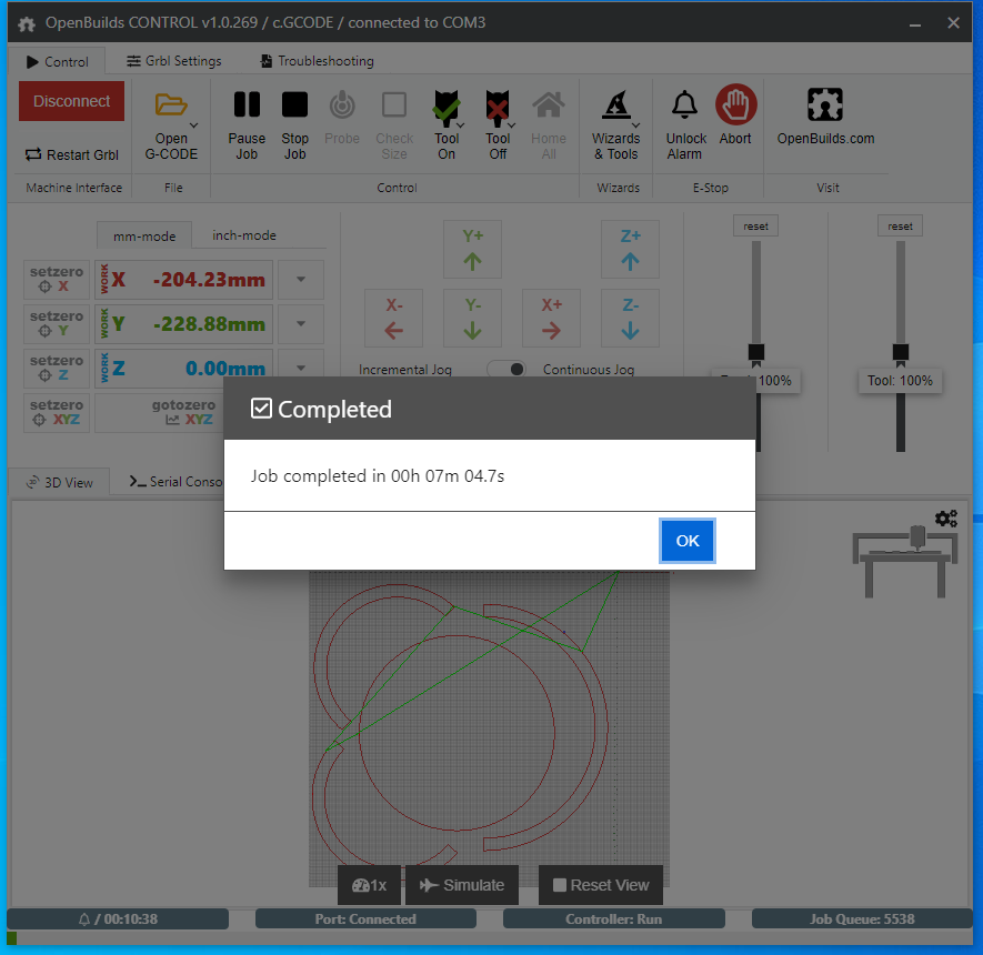 Close Dialog on Run by keyboard shortcut (spacebar) · Issue 171 · OpenBuilds