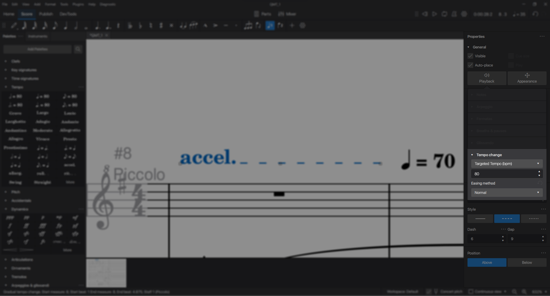 Allow users to configure tempo changes (such as accel. and rit.) by BPM