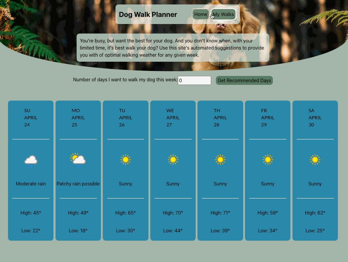 GitHub - zliibbe/dog-walk-planner: React app