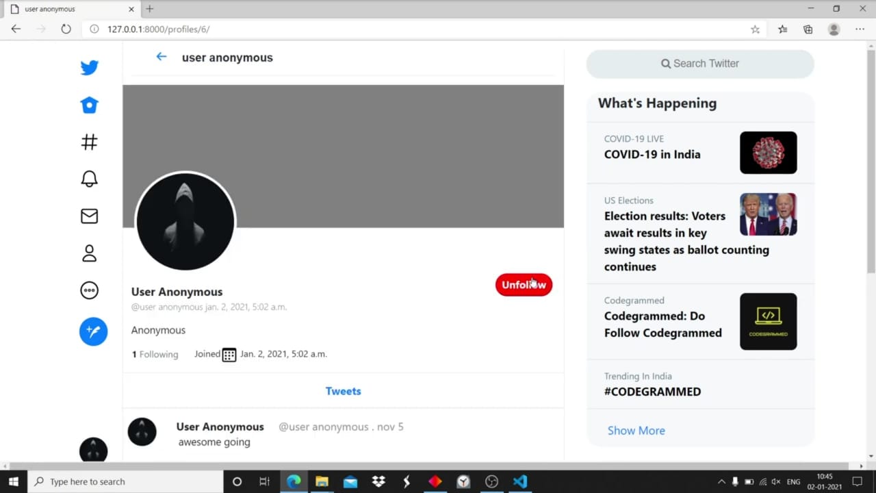 GitHub - Gauravk2610/Twitter-Clone: 🚀 Twitter Clone Built Using Django ...