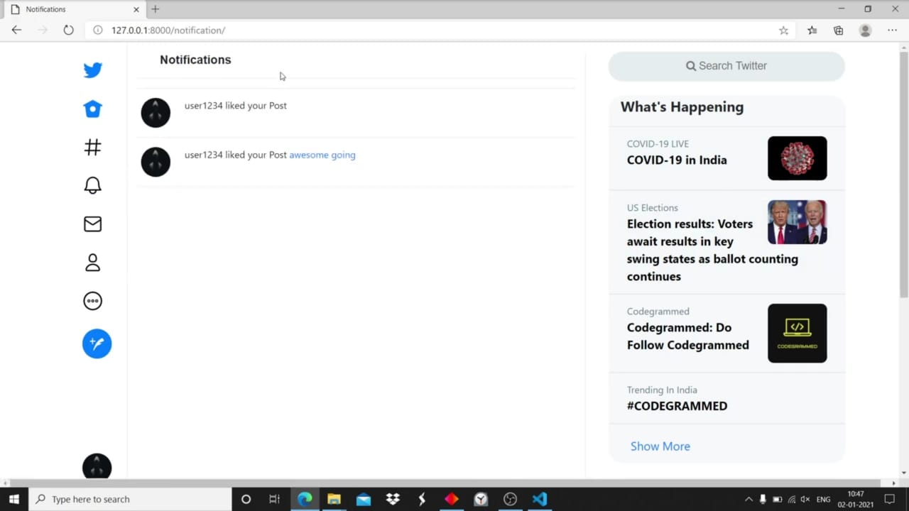 GitHub - Gauravk2610/Twitter-Clone: 🚀 Twitter Clone Built Using Django ...