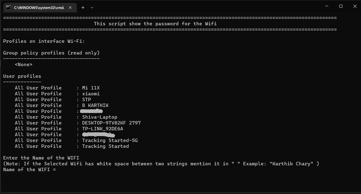 GitHub - karthikchary12/Wifipassword: This simple script can be run on ...