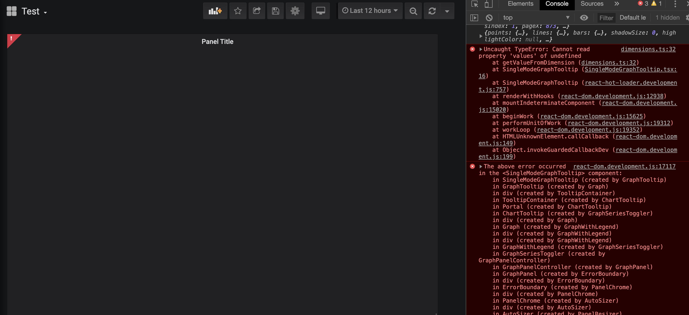 React Graph: Data series with no data points can cause tooltip to show ...