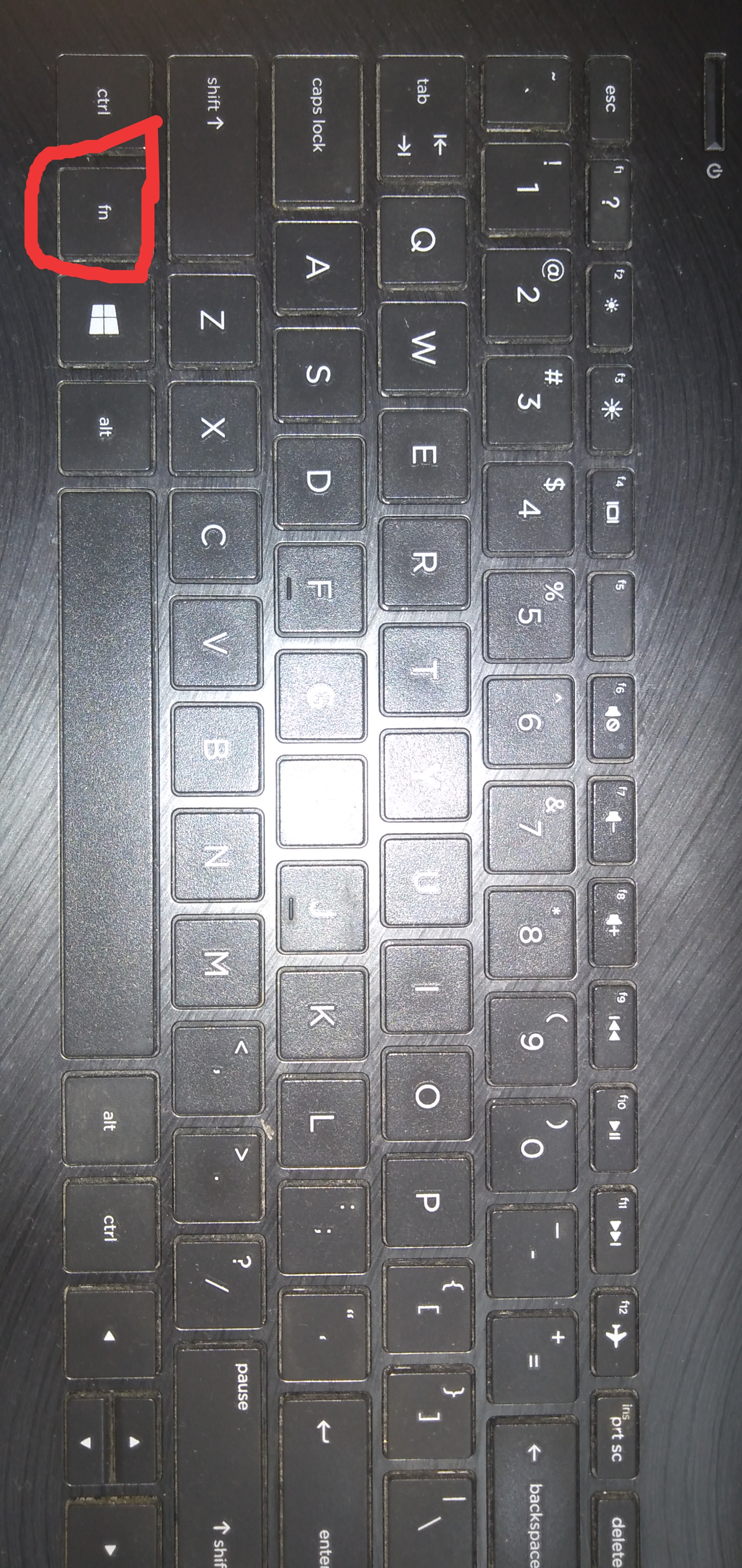 Laptop with <kbd>Fn</kbd> key