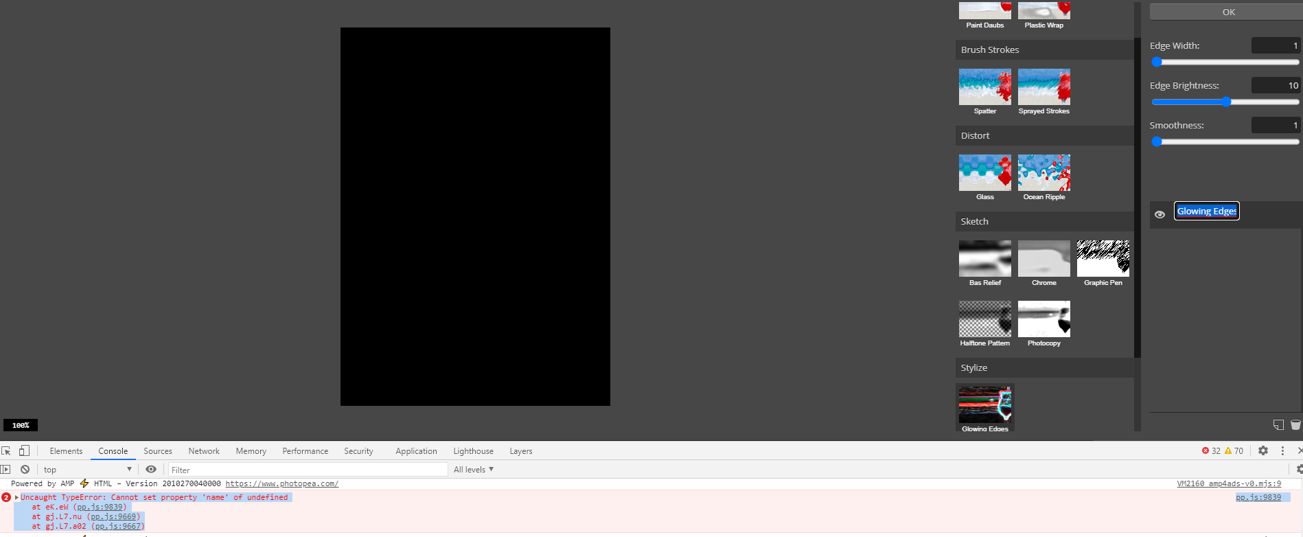 Errors in Filter Gallery · Issue 2631 · photopea/photopea · GitHub