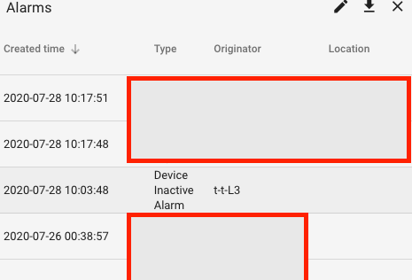 [Bug] Alarm table cannot show details info(v3.1) · Issue #3176 ...