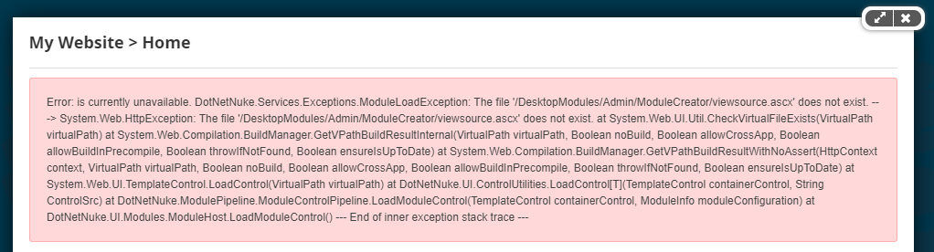 Develop menu item does not work without Module Creator · Issue #4579 ...