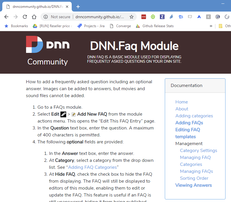 wrong active pages issue 3 dnncommunity jekyll theme dnn