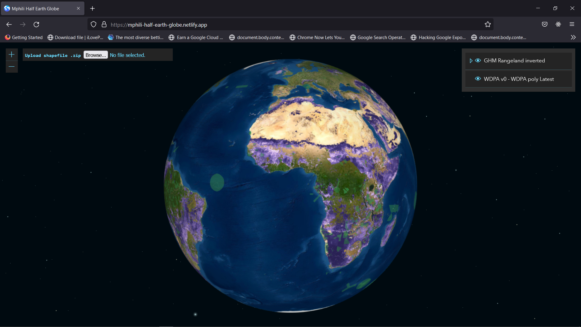 GitHub - mphiliseni/Global-Map: Cool 3D Half Earth Globe ! · GitHub