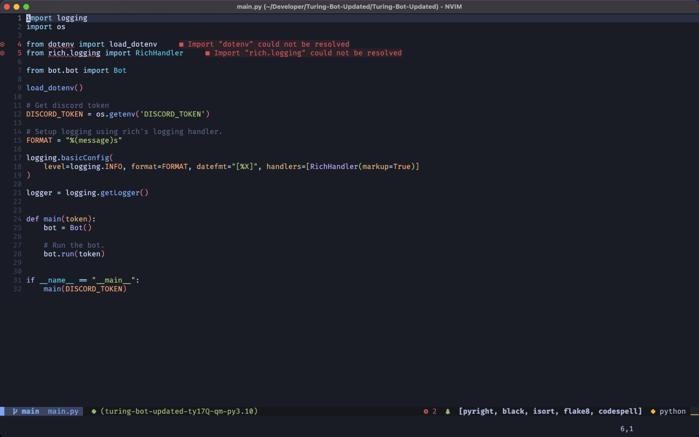 Neovide not working with poetry environment · Issue #1599 · neovide ...