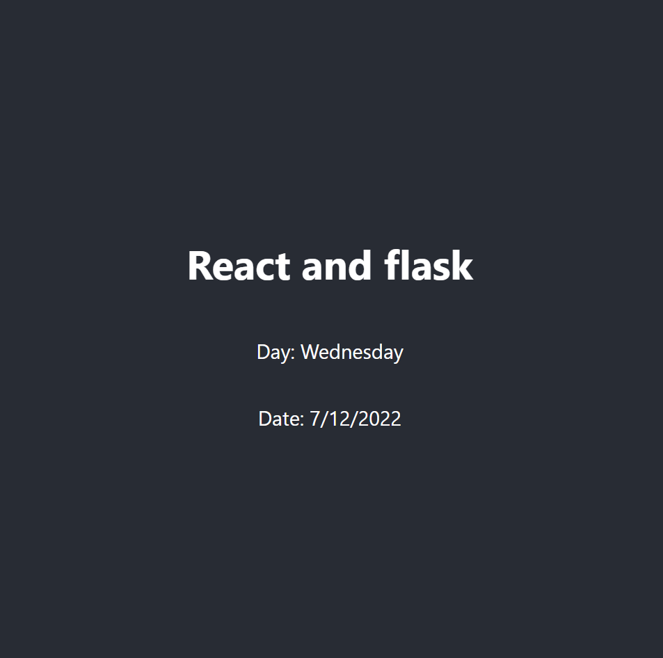 GitHub osamakashif/Flask_React_Example Basic Application showing how