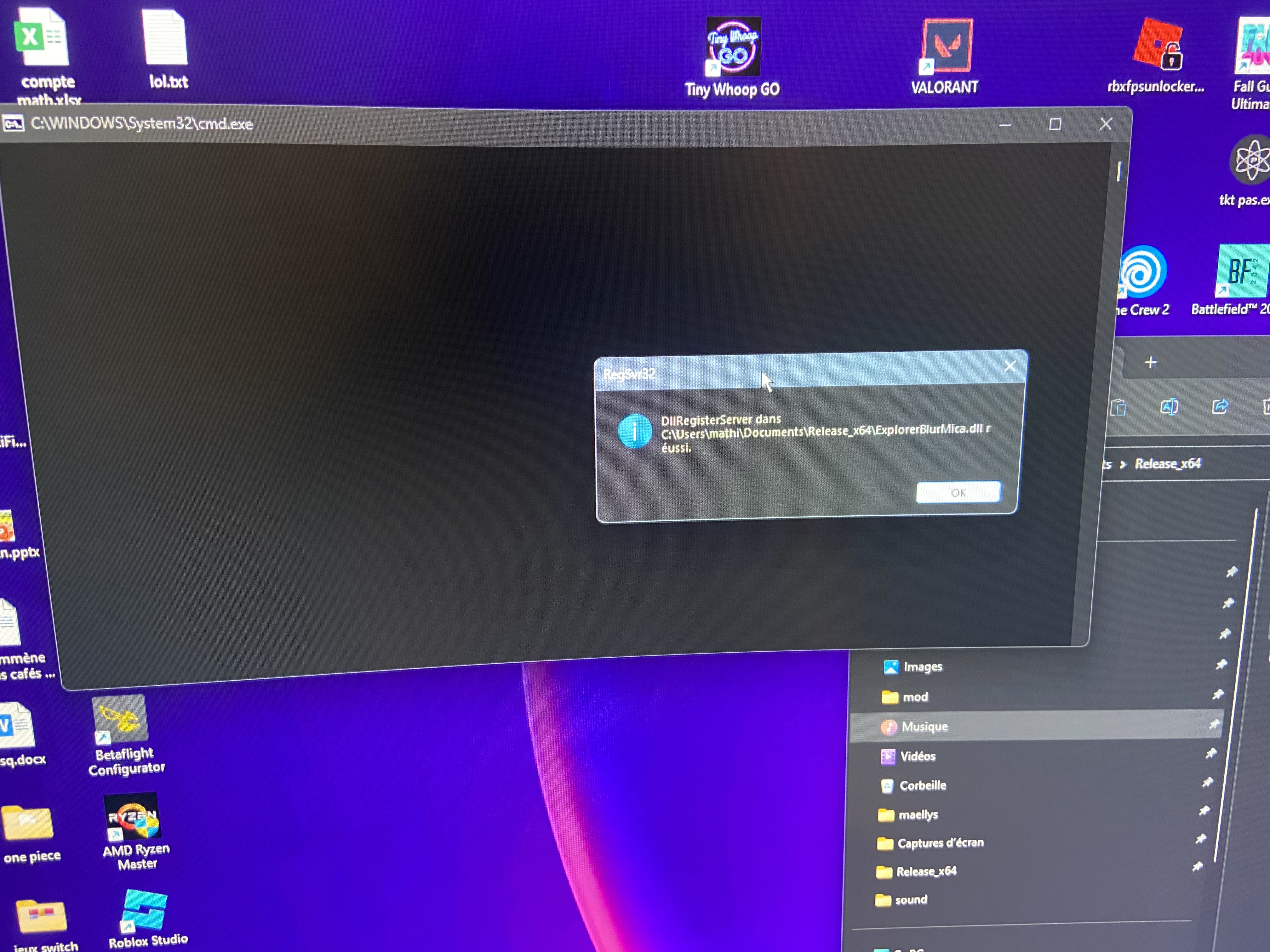 22h2 (22621.2283) not work · Issue #58 · Maplespe/ExplorerBlurMica · GitHub