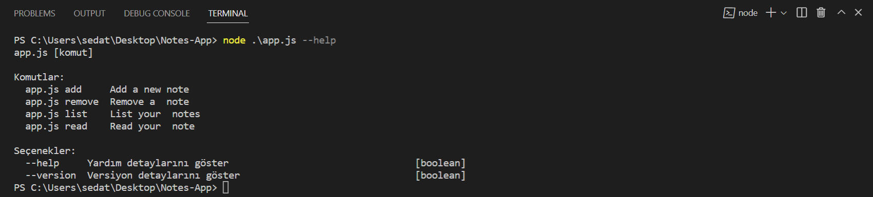 GitHub - sedatbilece/Notes-App: Note application running on console ...