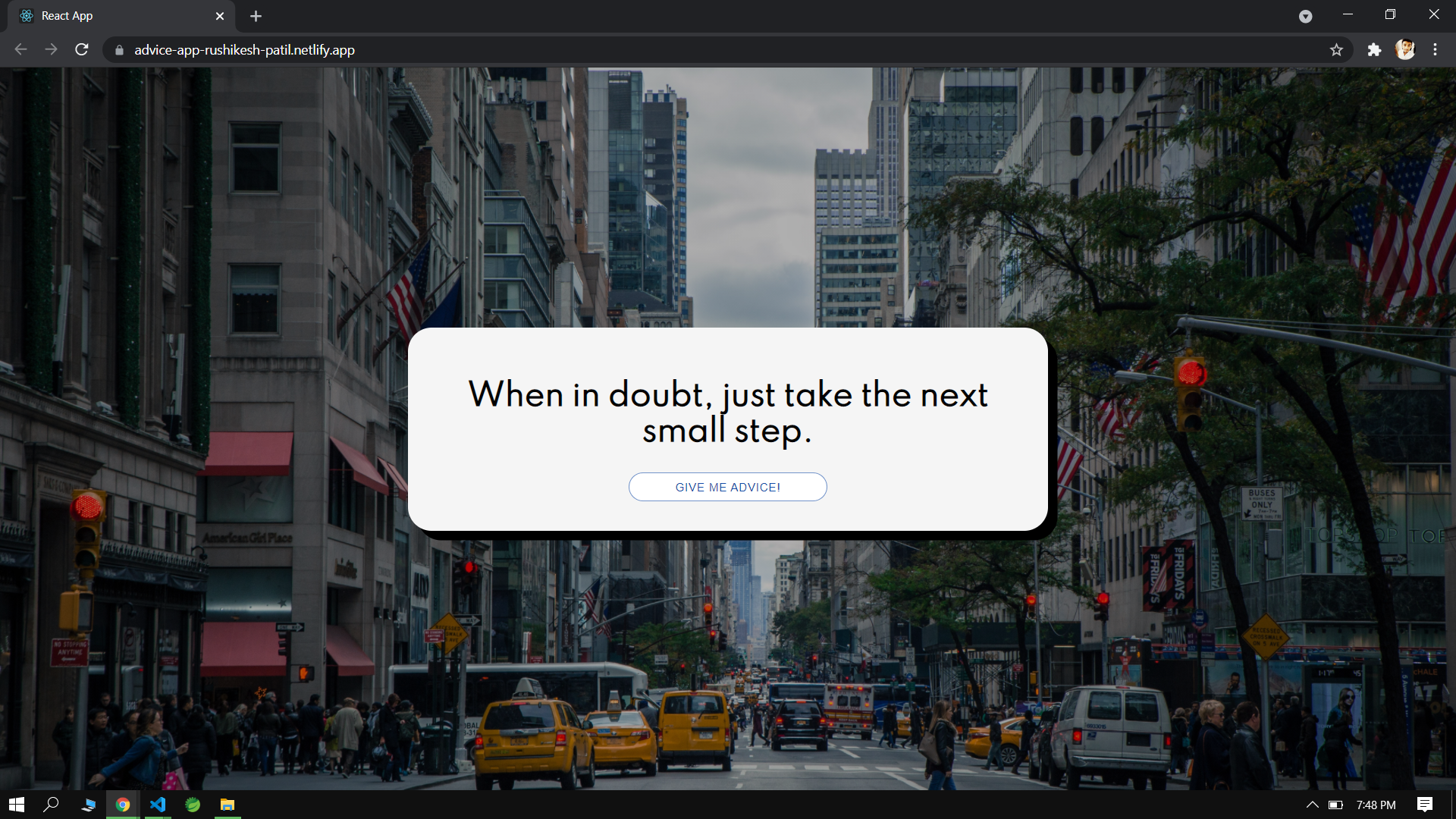 GitHub - Rushikesh0020/Advice-app-react: Random Quote Generator using ...
