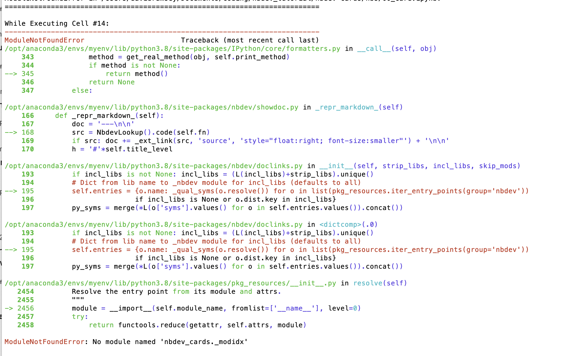 nbdev_prepare AttributeError: 'Unparser' object has not attribute ...