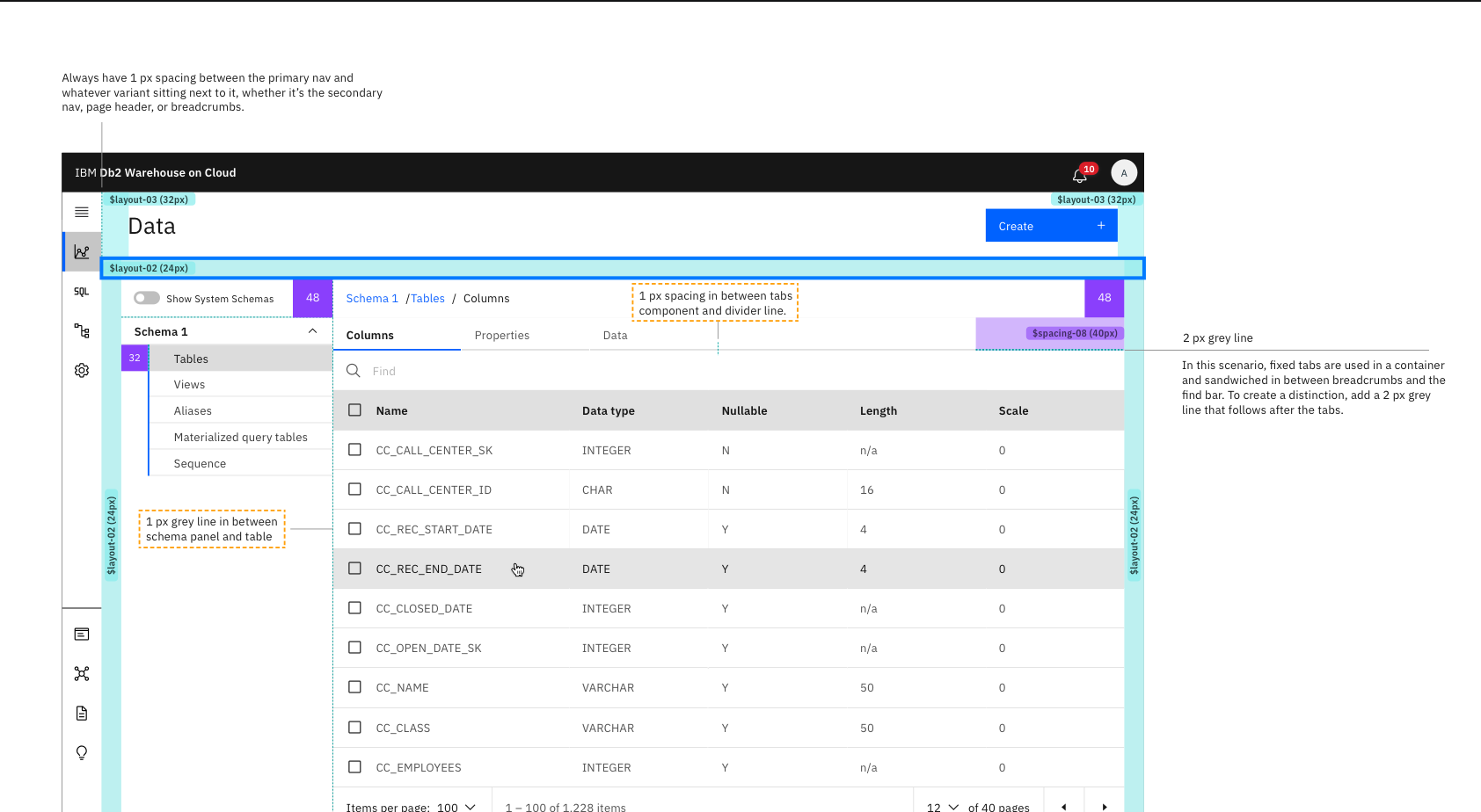 Bread crumbs and fixed tabs contained with data table · Issue #5941 ...