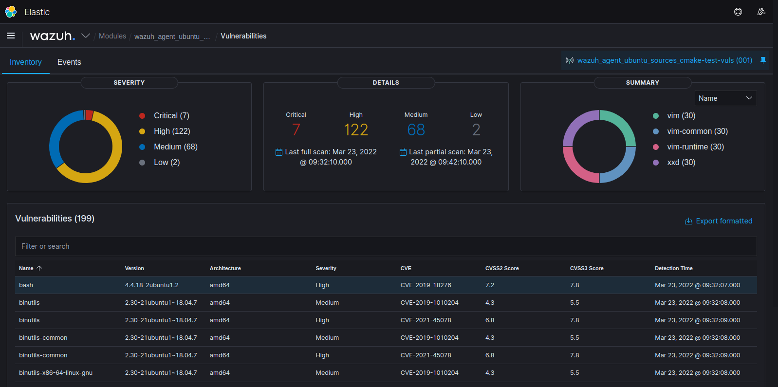 Vulnerability > details do not filter by version · Issue #3910 · wazuh ...