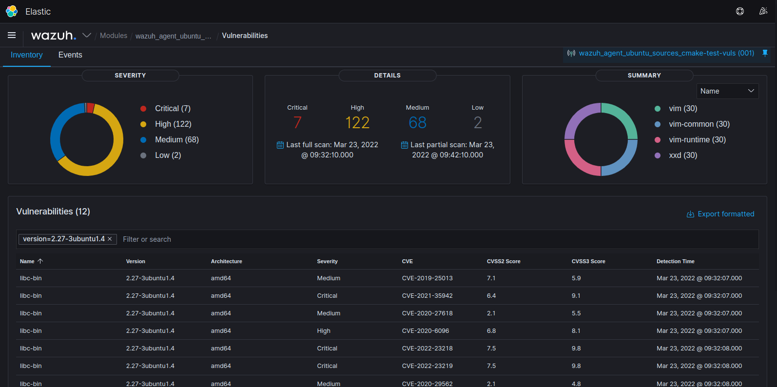 Vulnerability > details do not filter by version · Issue #3910 · wazuh ...