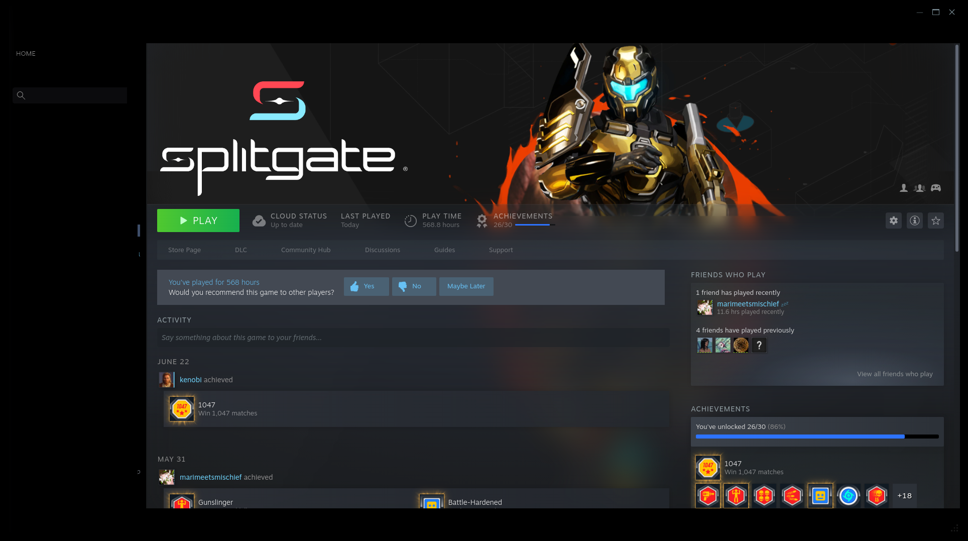 On waking display Steam client is half black window or mostly black