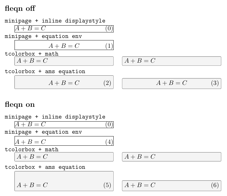 Problems of vertical spacing around equations inside tcolorbox · Issue ...