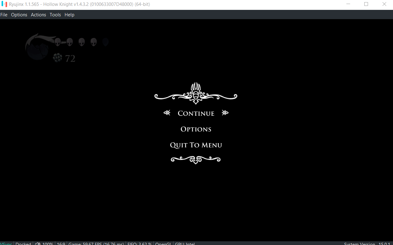 Hollow knight black screen issue 4361 ryujinx ryujinx games list