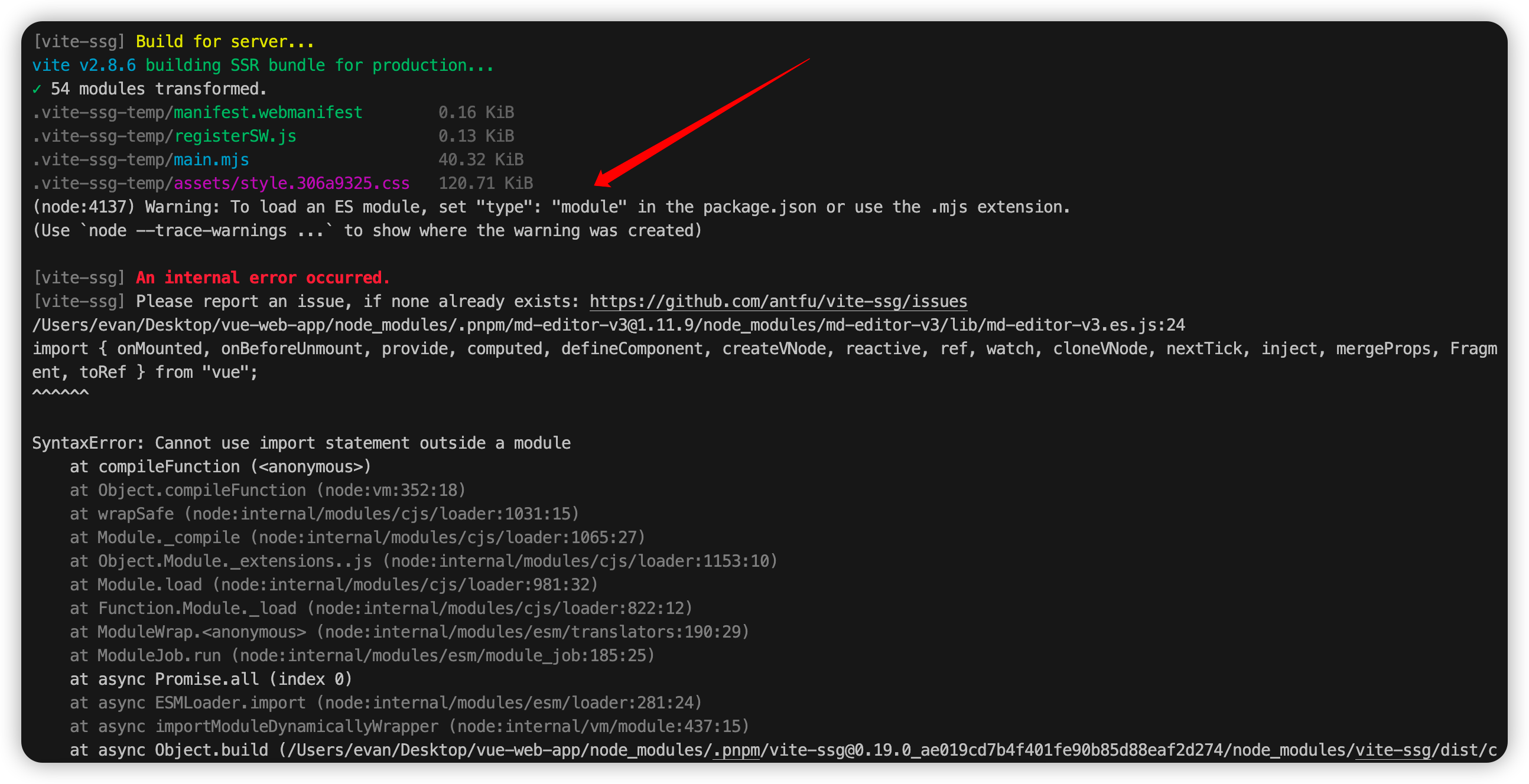 vite-ssg build error · Issue #80 · imzbf/md-editor-v3 · GitHub