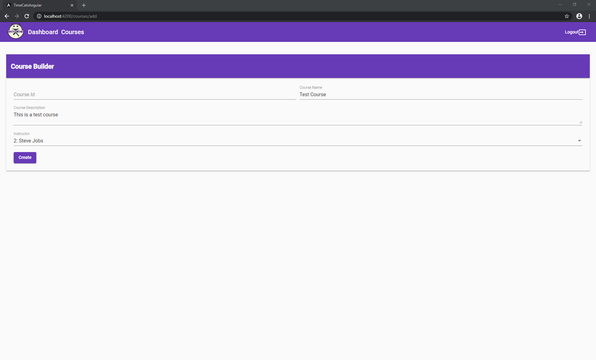 Courses/Add