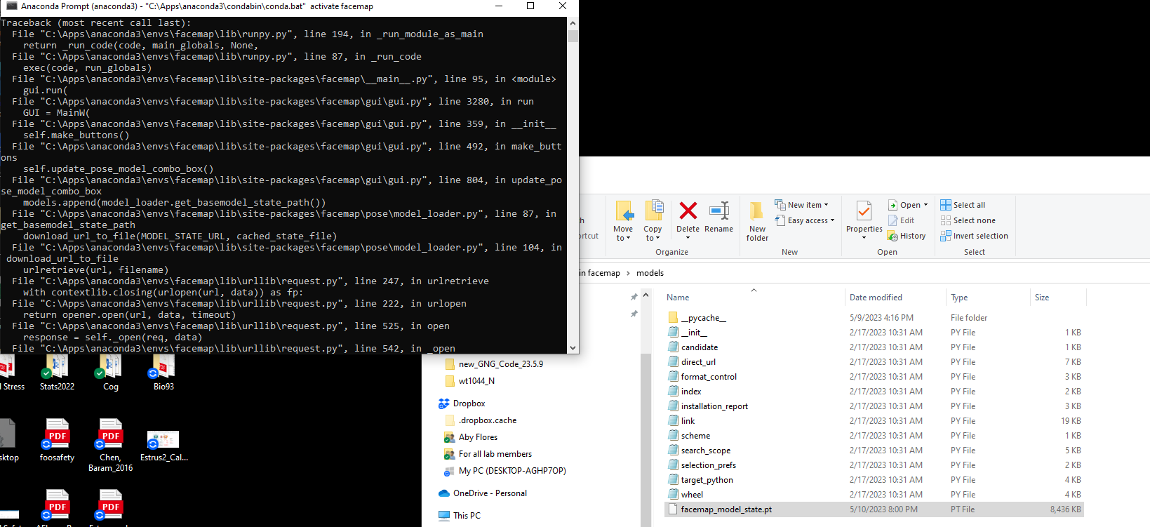 Trouble with certificates in model loader with keypoints facemap