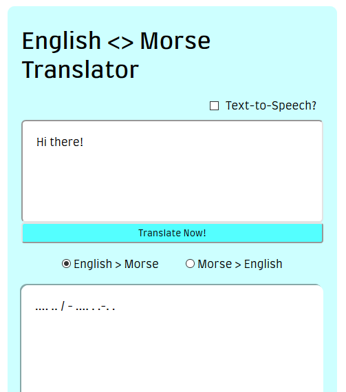 GitHub - rimichaeru/morse-code-translator