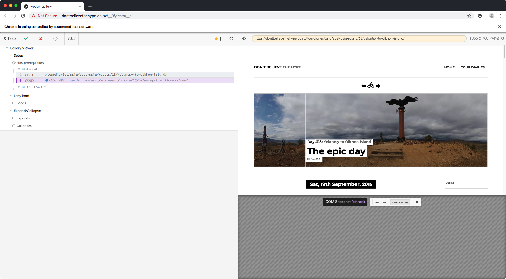 cypress-wordpress-live-success