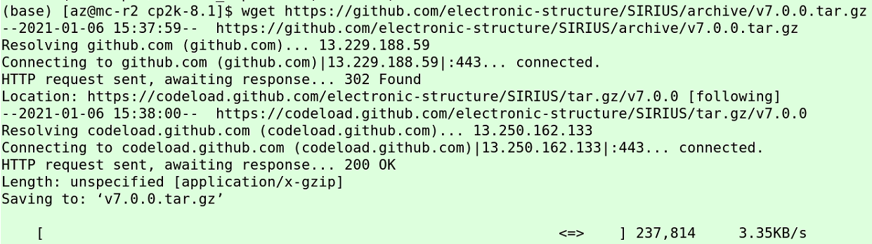 toolchain: downloading SIRIUS fails · Issue #1283 · cp2k/cp2k · GitHub