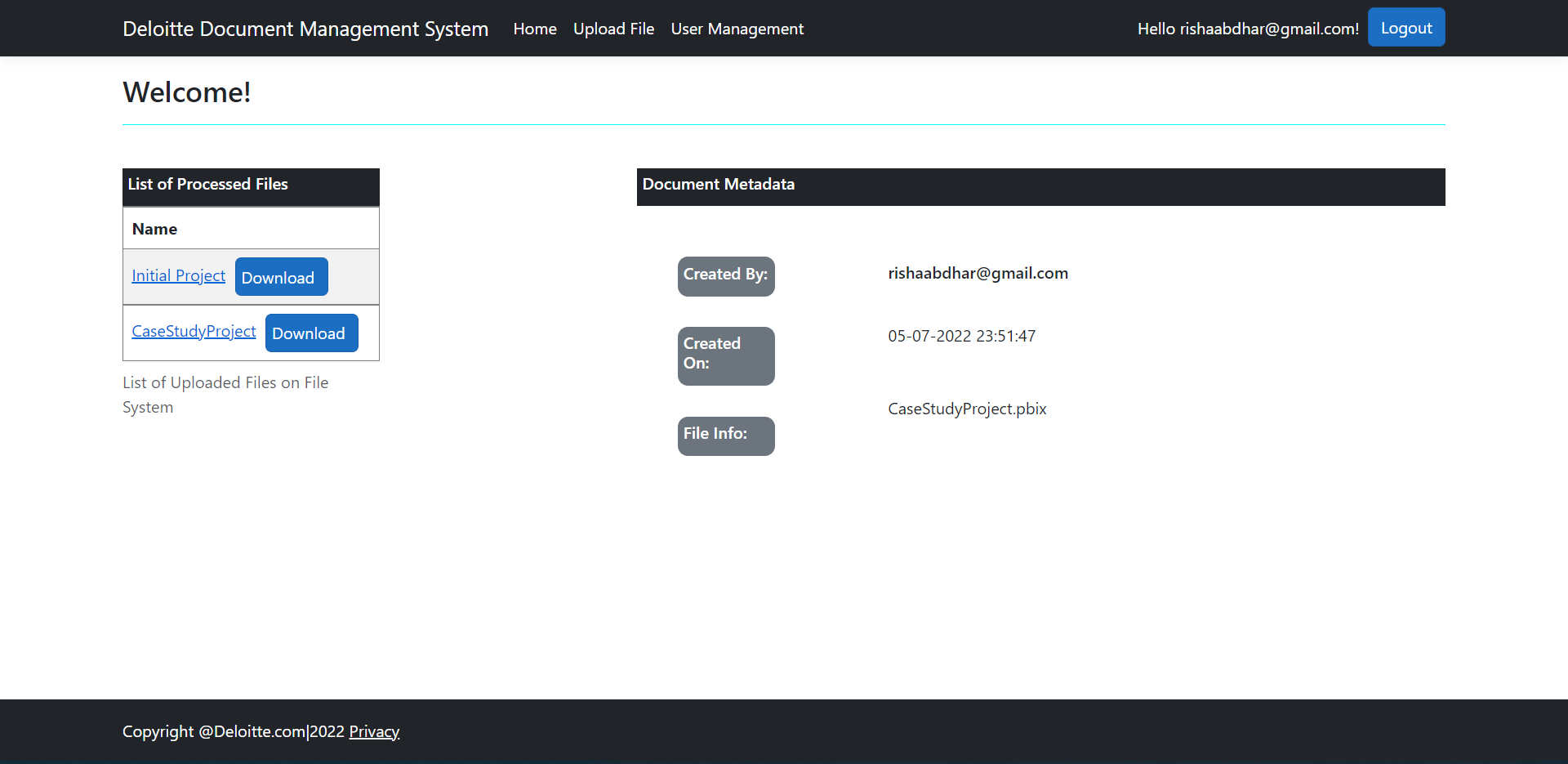 GitHub - rishaabd24/CaseStudyApp: Case Study development for Deloitte ...
