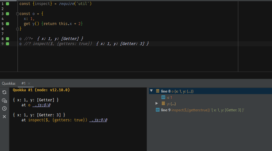 Getters are not getting resolved · Issue #421 · wallabyjs/quokka · GitHub
