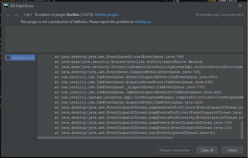 Quokka crashed · Issue #452 · wallabyjs/quokka · GitHub
