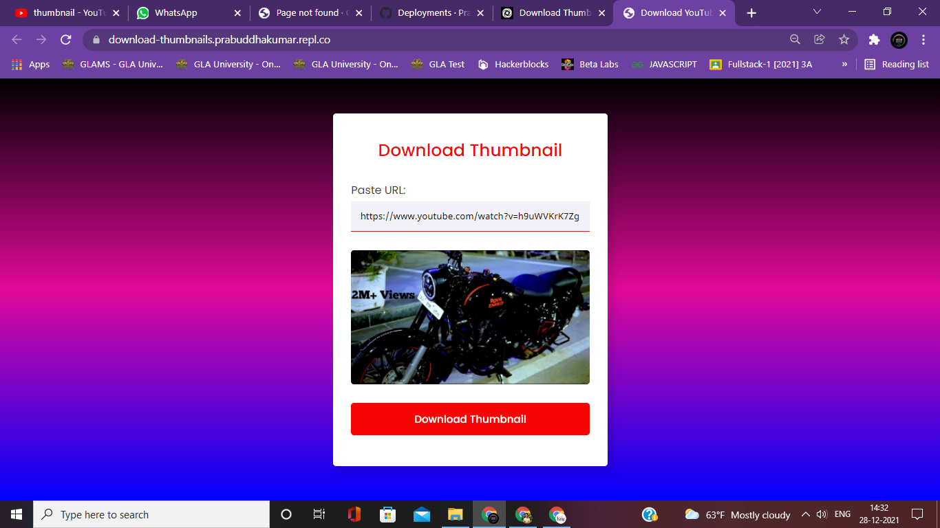 GitHub - Prabuddha16/Download-Thumbnails: Download thumbnails using url ...